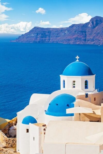 Peinture murale Paysage de Santorin