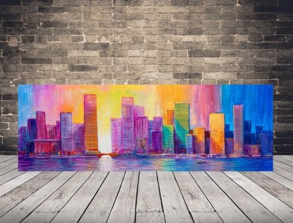 Image de gratte-ciel colorés