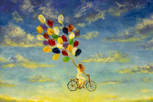 Photo de ballons sur un vélo – Image 3