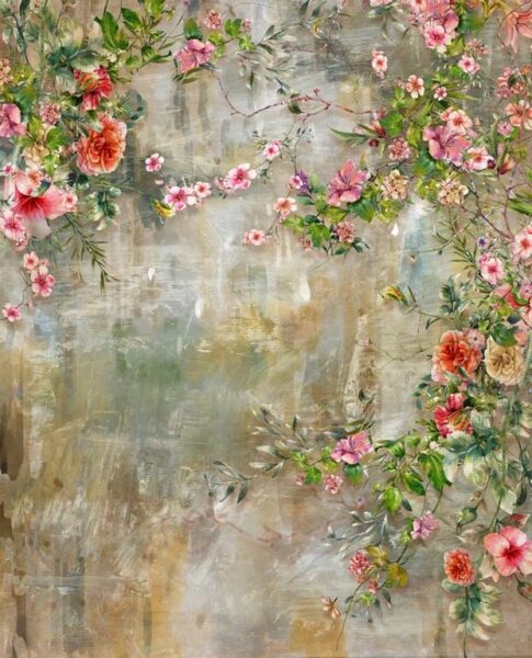 Peinture murale Plante grimpante fleurie