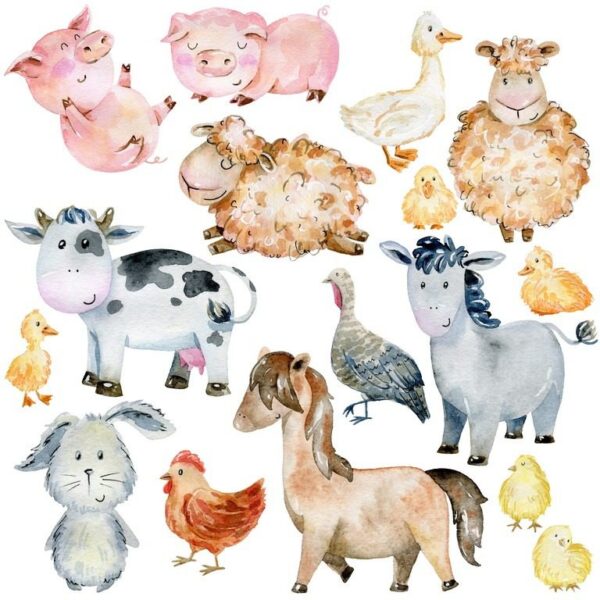 Peinture murale Animaux mignons