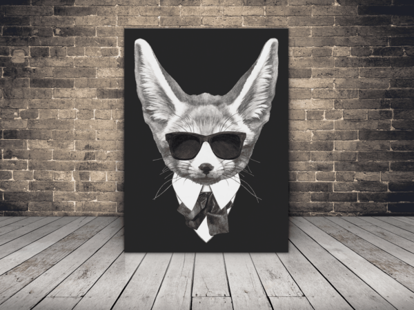 Image d'un renard portant des lunettes
