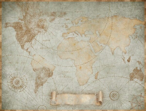 Peinture murale Carte vintage