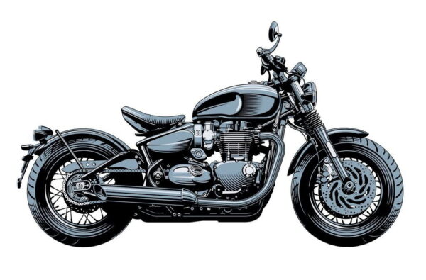 Papier peint Bobber moto