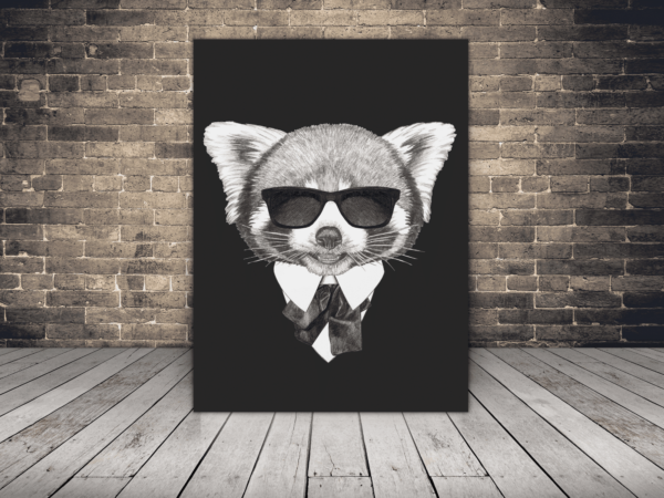 Image d'un panda roux avec des lunettes