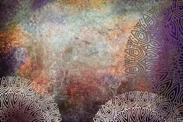 Peinture murale Mandala coloré