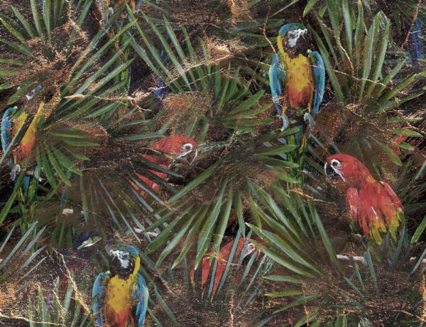 Peinture murale Perroquets dans les feuilles