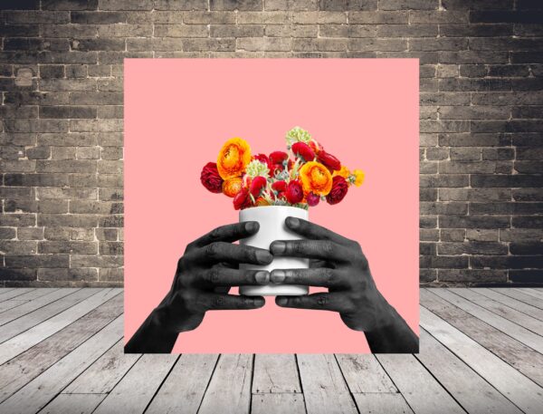 L'image d'un bouquet dans les mains