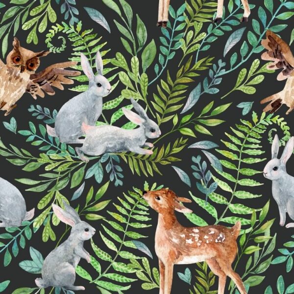 Peinture murale Animaux de la forêt
