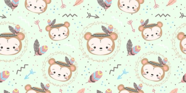 Peinture murale Singes adorables