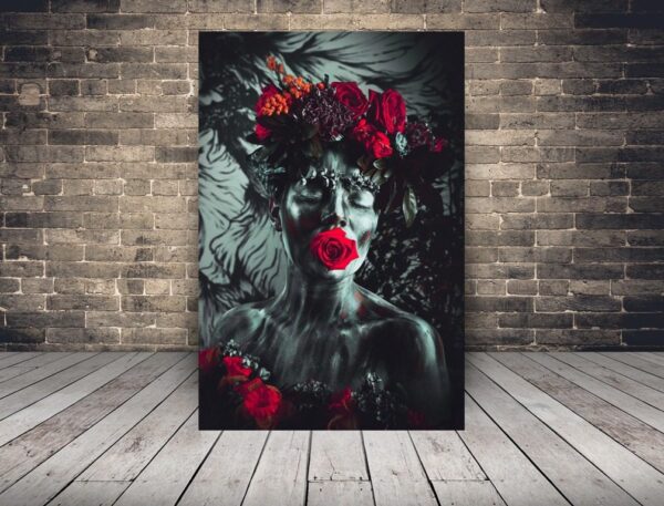 Une image d'une rose endormie