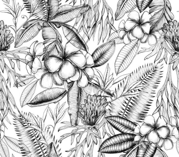 Sticker mural Fond Tropical