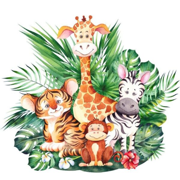 Peinture murale Animaux d'Afrique