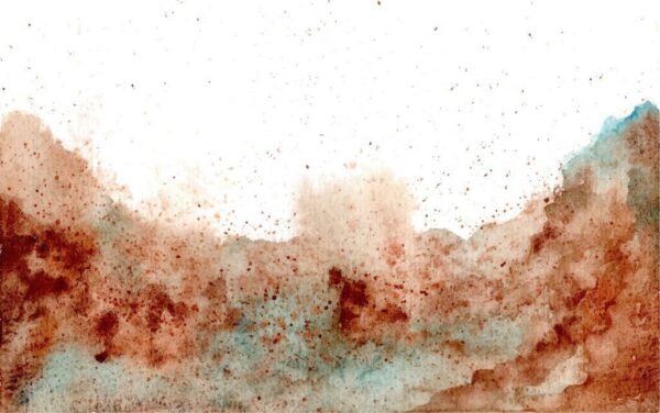 Papier peint Texture aquarelle brun-bleu