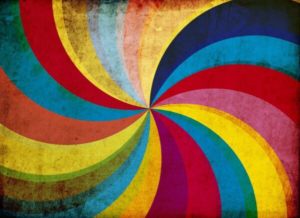 Peinture murale Tourbillon coloré
