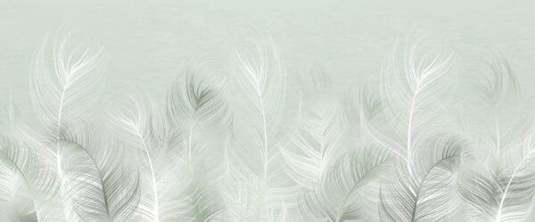 Sticker mural Plumes blanches