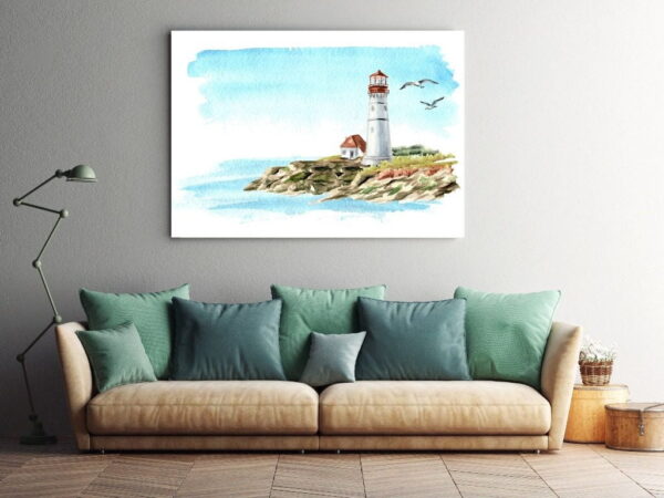 Une image d'un phare et de mouettes – Image 2