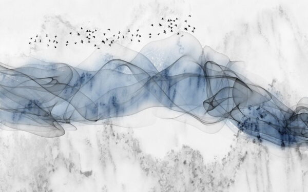 Peinture murale Vague bleue