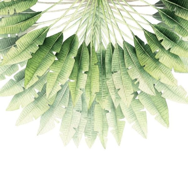Peinture murale Feuilles en demi-cercle