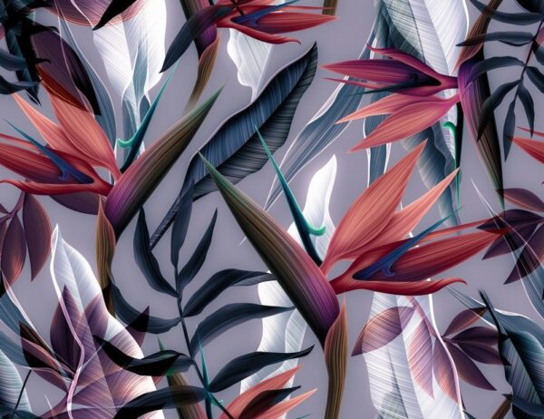 Peinture murale Feuilles de Monstera
