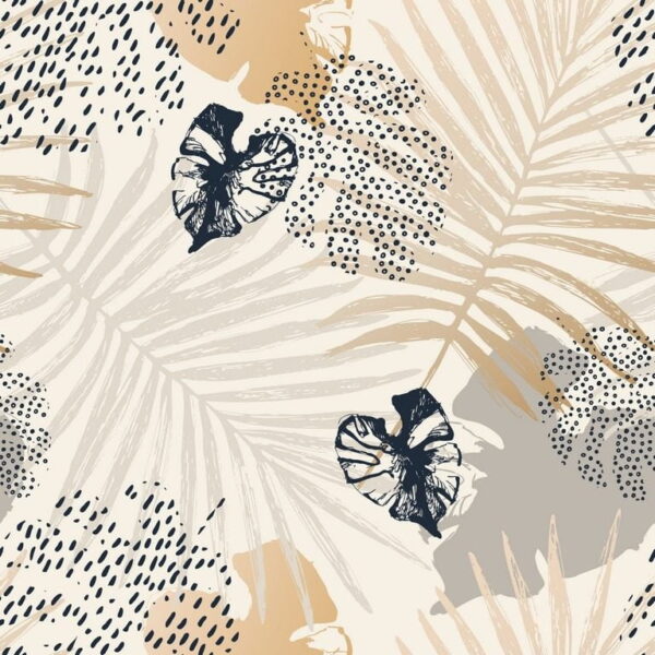 Papier peint Motif de feuille tropicale