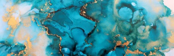 Peinture murale Encre bleue