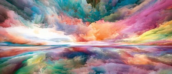 Peinture murale Reflet des couleurs