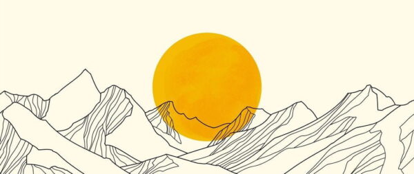 Peinture murale Soleil jaune