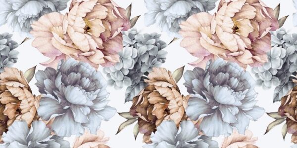 Peinture murale Pivoines lumineuses