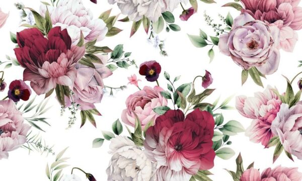 Peinture murale Bouquets de pivoines