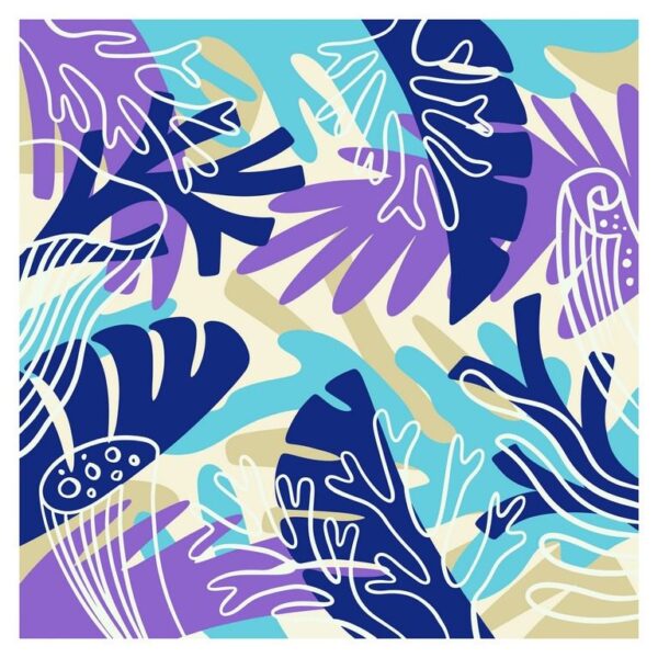 Sticker mural Feuilles abstraites