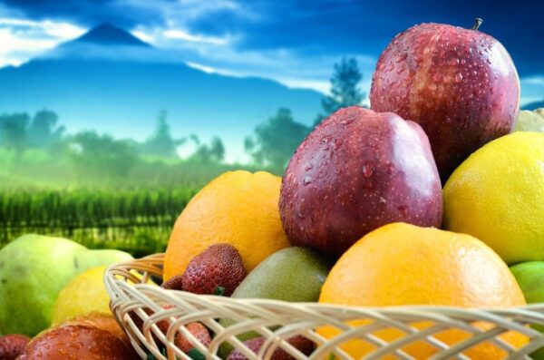 Peinture murale Fruits dans le panier