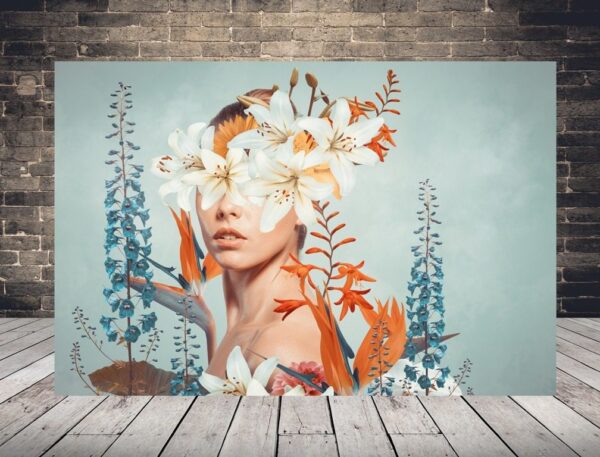 Image d'une fille fleurie