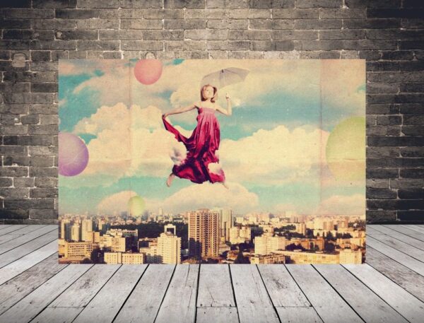 Une image de vol avec un parapluie