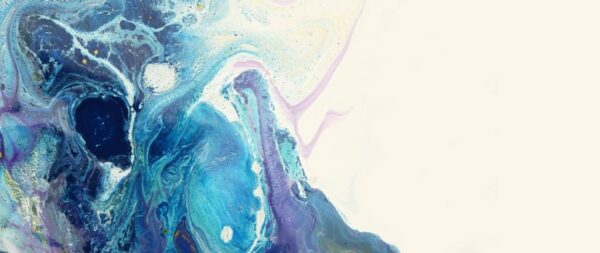 Peinture murale Vague bleue