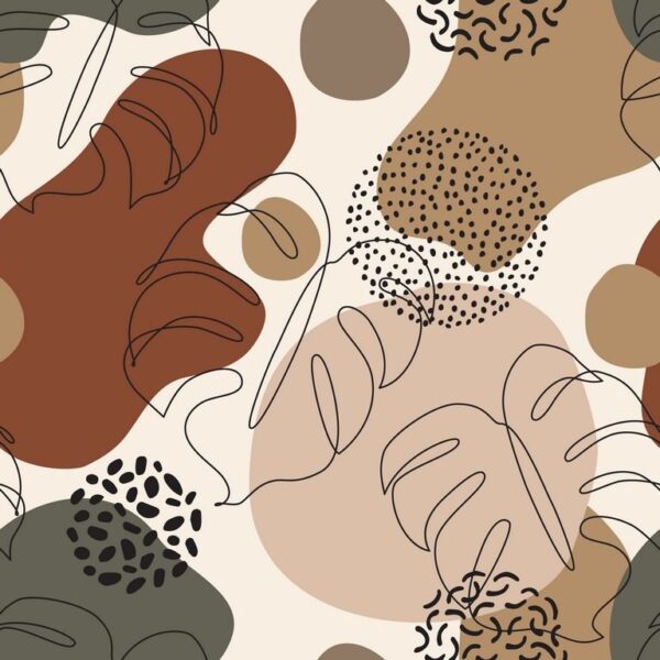 Peinture murale Motif de feuille moderne