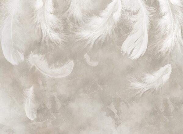 Peinture murale Plumes qui tombent