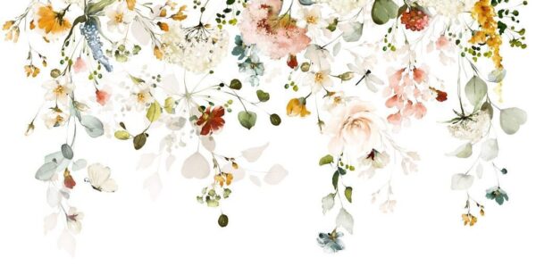 Peinture murale Fleurs suspendues