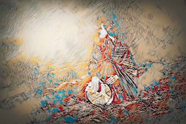 Peinture murale Shaman femme