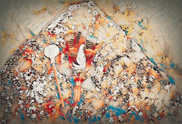 Peinture murale Shaman Hochet
