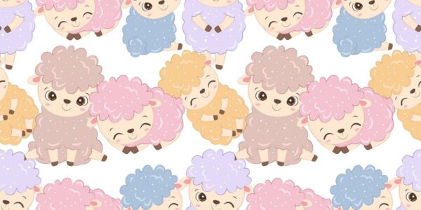 Peinture murale Mignon petit mouton