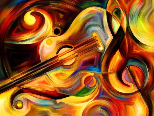 Peinture murale Musique ardente