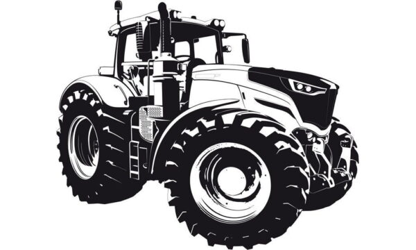 Peinture murale Tracteur à grandes roues