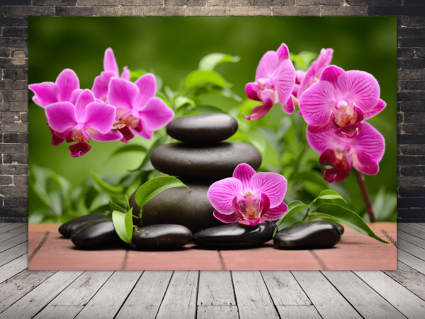 Une image d'orchidées roses