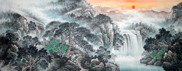 Une image d'une forêt et d'une cascade – Image 2