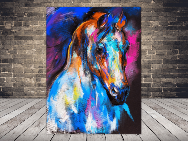 Une image d'un portrait de cheval