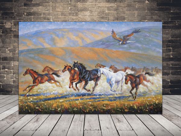 Une image d'un troupeau de chevaux