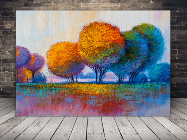 Une image d'arbres d'automne