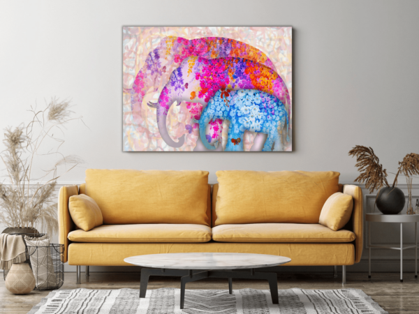 Une image de trois éléphants colorés – Image 3