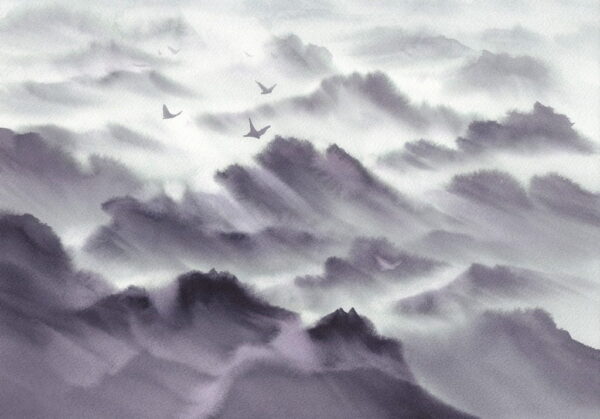 Une image d'une montagne et d'oiseaux – Image 2